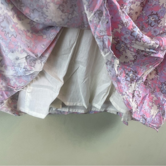 NWT ABOUND Floral Pink and Purple Lined Smocked Back Slip Dress Size Medium - Picture 9 of 15